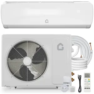 19 SEER2 Mini Split AC and Heater 9000 BTU, Ultra-Quiet 115V Inverter Heat Pump, 3-in-1 Cooling/Heating/Dehumidifying - 42dB Whisper Operation - Wall-Mounted Air Conditioner - 10ft Pre-Charged Line Set - Cools up to 450 Sq.Ft - Modern White Design