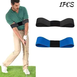 1Pc Professional Elastic Swing Golf Swing Arm Band Belt Men Women Beginners Gesture Alignment Training Aid Golf Practicing Guide