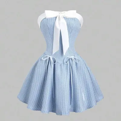 Short Blue Puffy Dress - TikTok Shop