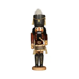 Alexander Taron 32-349 Christian Ulbricht Wooden Mini Drummer Nutcracker, Festive Decor Ornament for Room Decor