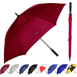 Golf Umbrella Large 62/68/72 Inch, Extra Large Oversize Double Canopy Vented Windproof Waterproof Umbrella, Automatic Open Golf Umbrella for Men and Women and Family.