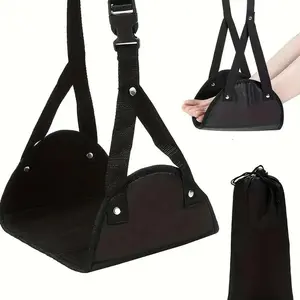 Travel Foot Rest, 1 Count Portable Airplane Office Desk Ergonomic Foot Hammock, Office Travel Accessories, Solocamping, Bikepacking, Glamping