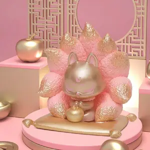 The ancient nine-tailed fox rose fairy Series,Soft Furry Collectibles,Backpack or clothing decoration,Stuffed Animal