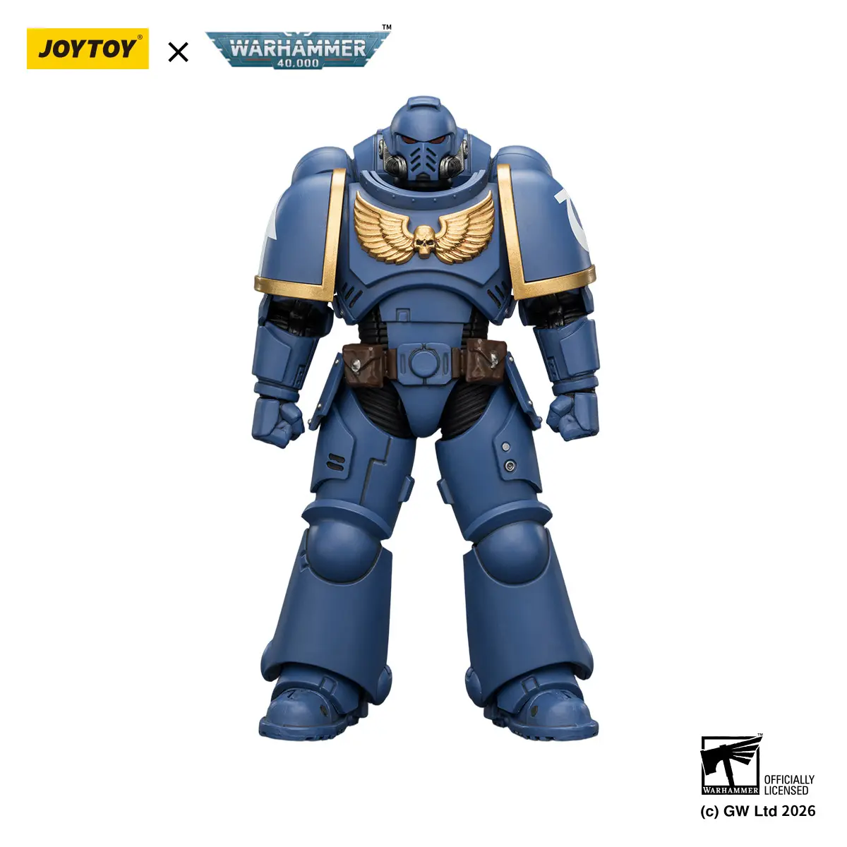 Joytoy Warhammer 40,000 1/18 Action Figure Ultramarines Intercessor with Bolt Rifle, Bolt Pistol and Chainsword JT03813