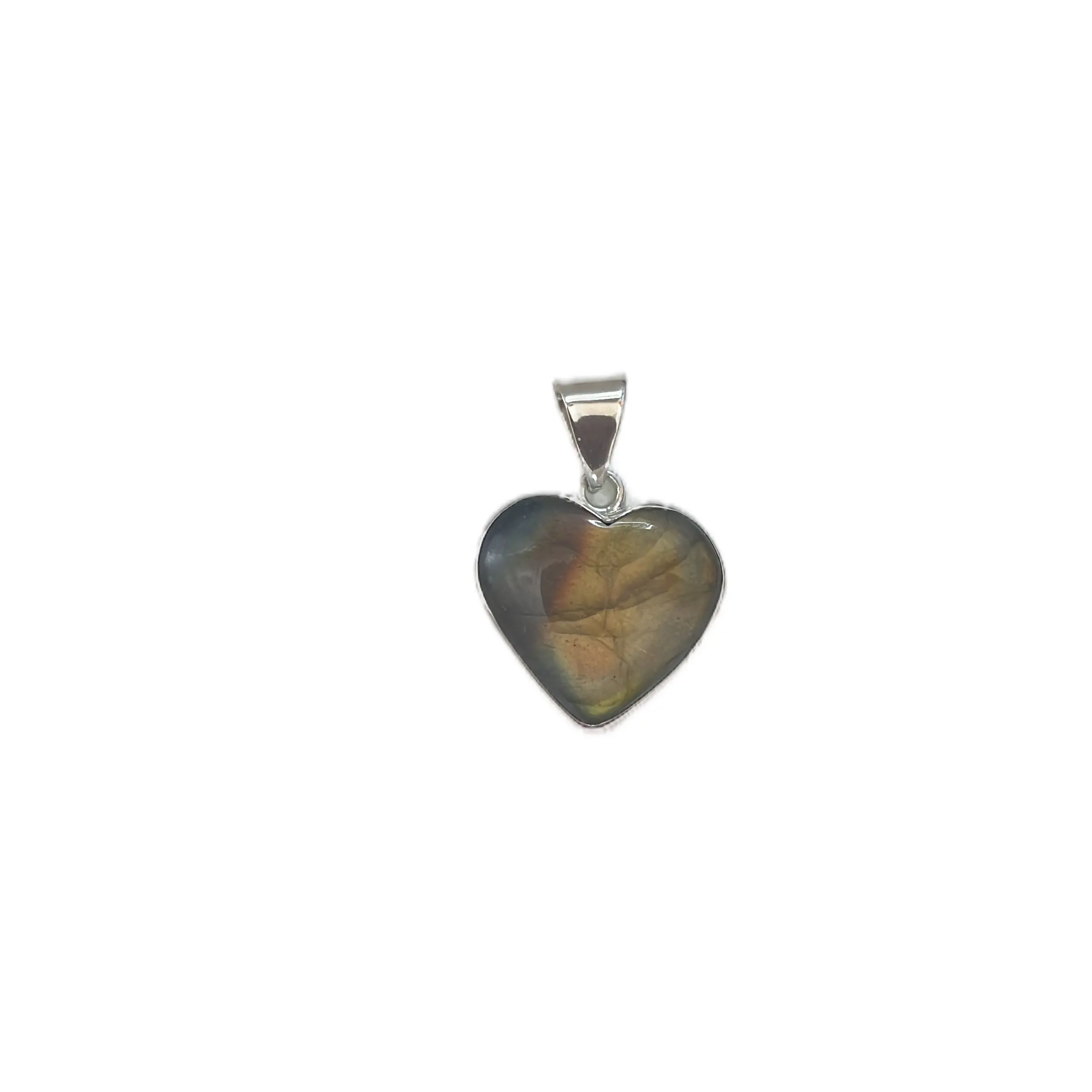 Silver 925 Heart-Shaped Labradorite Pendent for Women