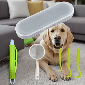 5pcs Boxed Tick Remover Tools, Tick Remover Set, Eco-Friendly and Safe, Pet Tick Removal Tool for Dogs, Cats, Horses, Humans, Enhanced Design, Multiple Colors Available