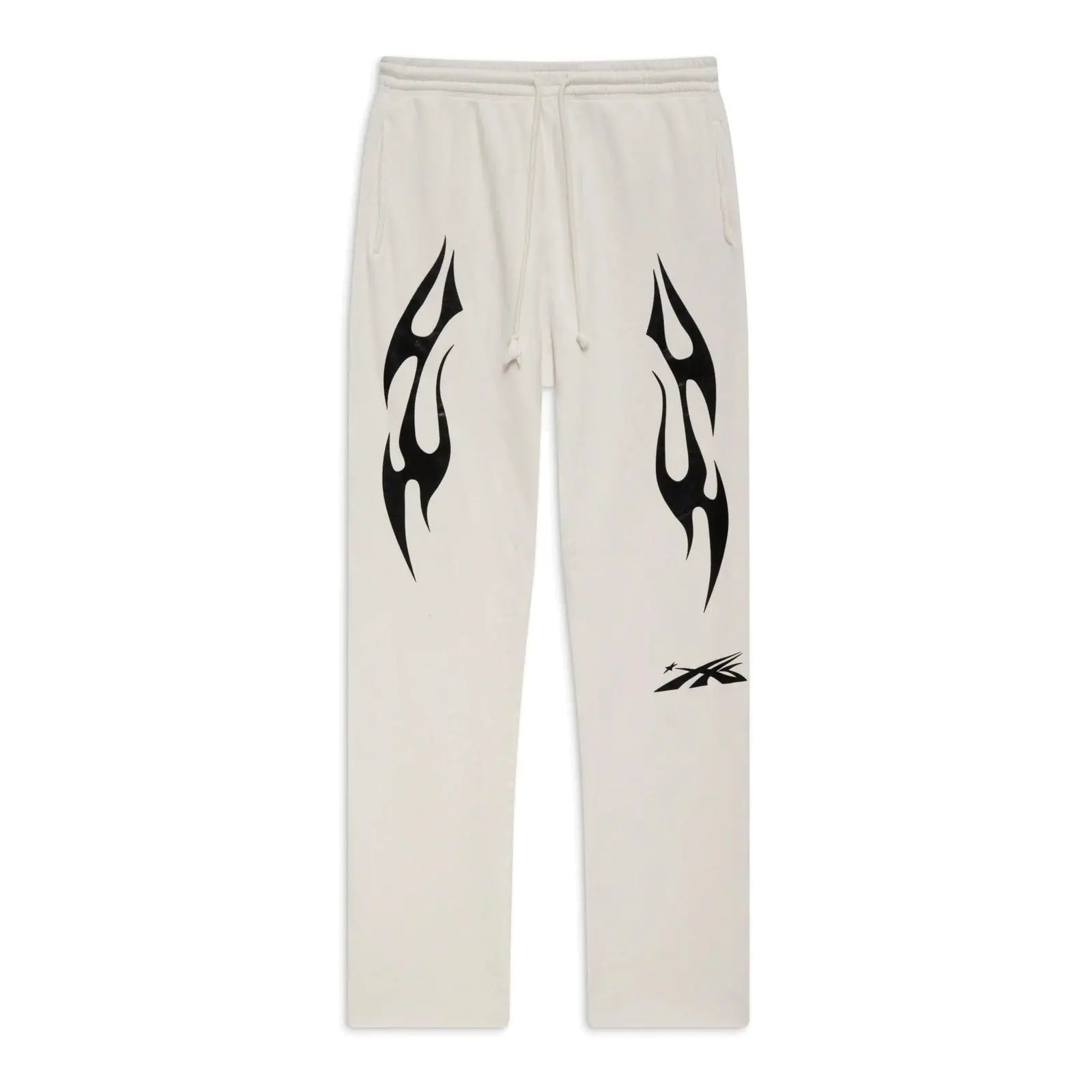 Hellstar Sports Sweatpants White, Authentic, Elastic Waist, Drawstring, Tapered Leg, Streetwear Sweatpants, Casual Everyday Bottoms