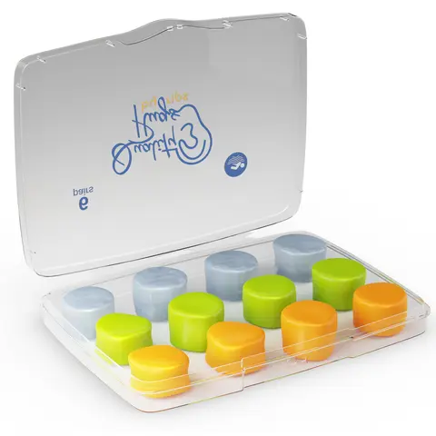 6 Pairs of Silicone Ear Plugs Moldable Wax for Sleeping, Swimming, Snoring, Shooting Comfort in Plastic Case, Waterproof