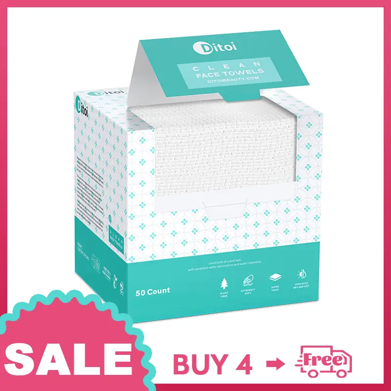 Ditoi Disposable Face Towels for Home Use, Single-Use Towelettes for Daily Cleansing, Thick & Durable Tissues, Hygienic Bathroom Essentials