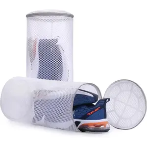 2Pcs Shoes Washing Machine Bag, Honeycomb Mesh Laundry Bags for Sneaker Cleaning 8 x 8 x 15 Inches