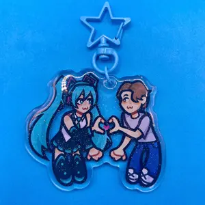 Jerma985 Hatsune Miku Sparkle Acrylic Keychain