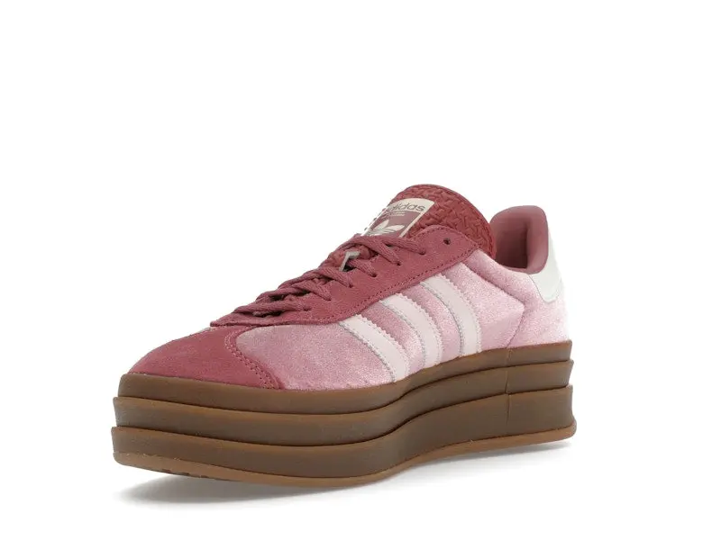 adidas gazelle silver green womens adidas Gazelle Bold Shoes - Women's - Aurora Coffee / Light Pink / Gold