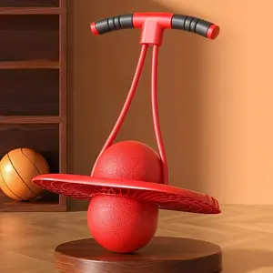 High elasticity fitness jump ball, exercise ball: thick wear-resistant design + 330.69 pounds weight, red and blue color selection, flexible handle texture grip