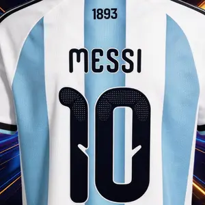 Messi 2026 10# Home Short Long Sleeve Soccer Jersey Fans Version Breathable