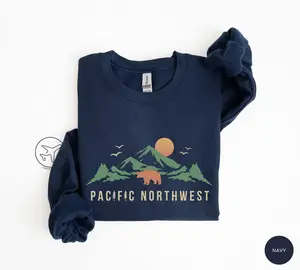 Pacific Northwest Sweatshirt, Camping Sweater, Nature Lover Sweatshirt, PNW Road Trip, Oregon Gift, Washington Souvenir
