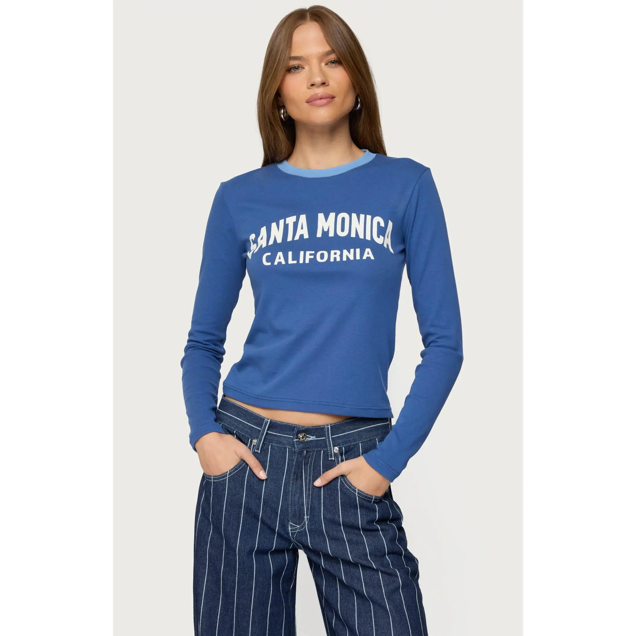 Edikted Women's Santa Monica Long Sleeve T-Shirt
