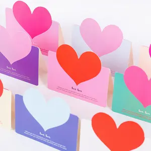 Valentine's Day Greeting Card, Heart-shaped Greeting Card Set, Suitable for Anniversary, Wedding, Birthday, and Children's Classroom Gift Exchange