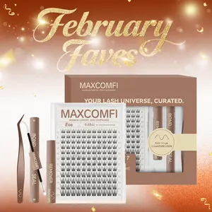 Eos | MaxComfi Ghost Lashes Vibe but Better Long-Lasting Waterproof & Super Soft&Thin Band | Secret Style Venus Velure Waterproof Long-Lasting Natural Daily Volume Beginner-Friendly DIY Lashes for Flawless Voluminous Look Trendy Must-Have Cluster