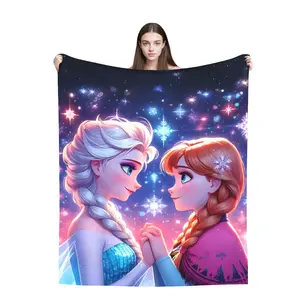 DISNEY CLASSIC Frozen Blanket - Soft Throw Blanket for Bed, Couch & Travel, Ideal Gift for Women girl