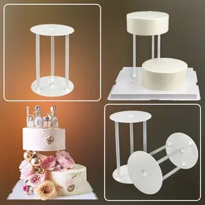 YYLIFE Tiered Cake Stacking Support Stand with Plastic Dowels and Bases - Stable and Safe Cake Construction and Stacking Solution for High-Temperature Baking，Set of 9 Dowel Rods and 3 Circle Pepa Pig Pepa Pig Bakeware Utensils