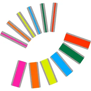 12 Pieces Guided Reading Strips Highlight Strips Colored Overlay Highlighter Bookmarks Tracking Rulers for Kids with Dyslexia, Reduce Visual Stress, 2 Sizes 6 Colors