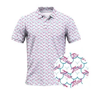 Men’s Novelty Shirt – Colorful Titties Pattern Polo