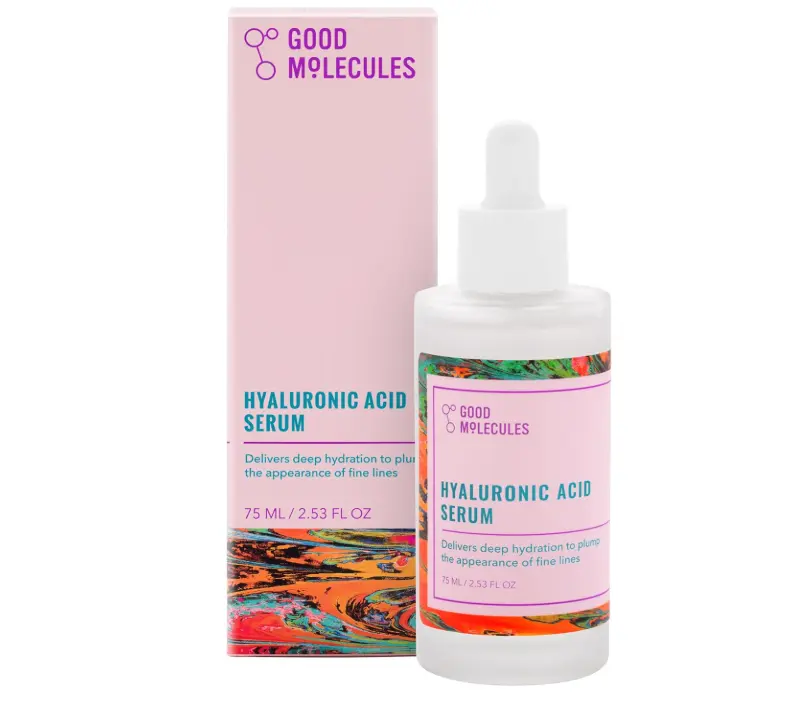 Good Molecules Hyaluronic Acid Serum - 1% Hyaluronic Acid Non-Greasy Ultra hydrating Serum Facial Moisturizer for Plumper Skin, Skin Care for Face