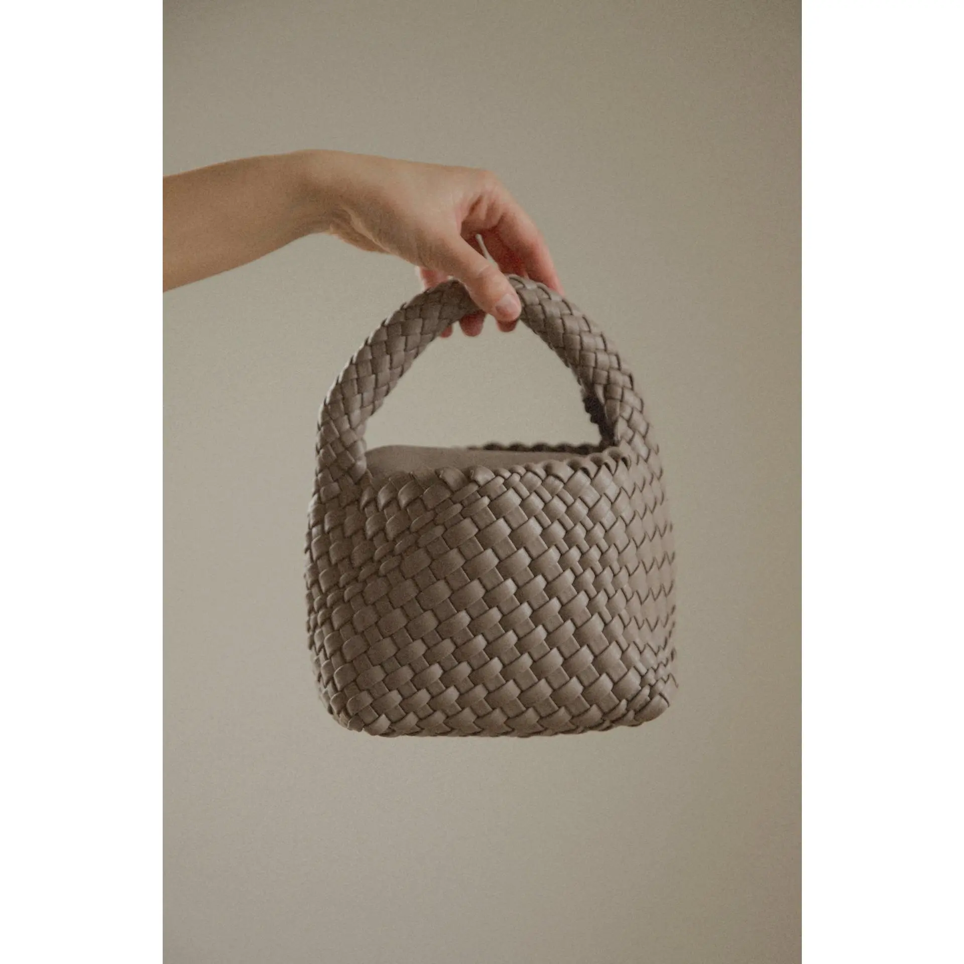 Taupe Top Handle Handbag