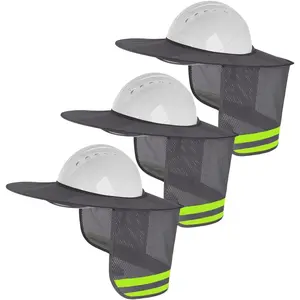 Hard Hat Sunshield - Upgrade Full Brim Neck Sunshade Cover with Reflective Strip for Hardhats