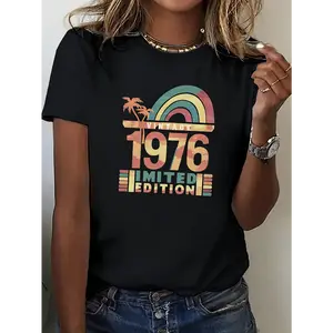 Retro 1976 Limited Edition Rainbow Palm Tree Tshirt