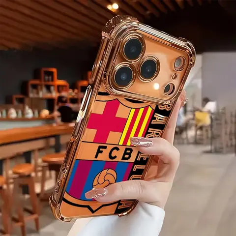 Electroplated Transparent TPU Airbag Mobile Phone Casing - Shockproof, Crash-Proof Protective Cover for iPhone 17 Pro Max,16,15,14,13,12,11 - Stylish iOS Accessories, Soft TPU Feels Comfy in Hand
