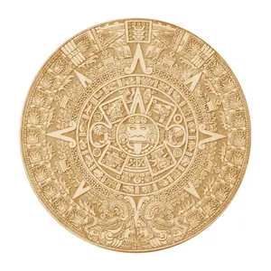 Aztec Mayan Calendar Wood Coaster/Disc qty 1
