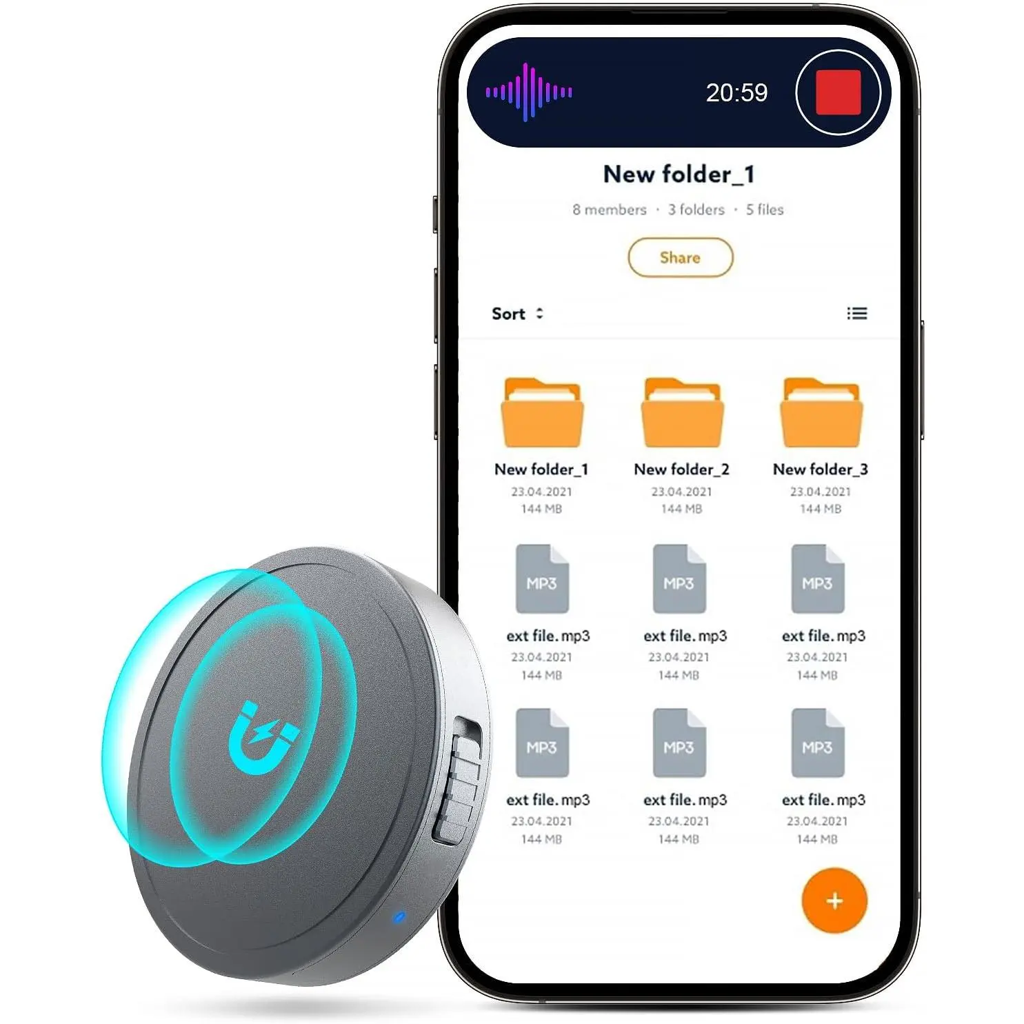128G (1600 Hour)  Voice Activated Recorder -  Recording Device MP3 Records with 70 Hours  Time, USB-C Audio Recorder for Work, Lectures, Meetings, Interviews