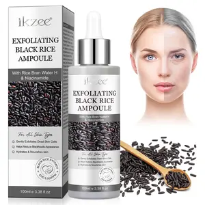 Ikzee Rice Exfoliating Essence, Gentle Full-Body Cleanser, Moisturizing and Hydrating, Improves Rough Skin, Tightens Pores, Serum