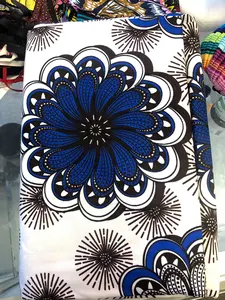 Sunbelt Ankara african prints wax (Blue, brown, white)