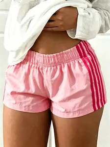 Summer Energy Side Stripe Quick-Dry Casual Shorts for Women, Dopamine Series Essential Shorts, Daily Slimming Versatile