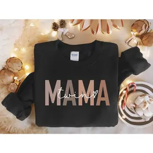 Twin Mama Shirt, First Time Twin Mama Crewneck, Mom of Twins Sweater, Unisex Twin Mom Sweatshirt Gift, Gift for New Twin Mama To Be