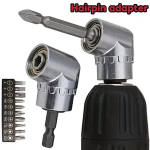 Multifunctional Multi-Purpose Hardware Corner Tool Adapter, 105 Degree Angle Drill Adapter, Right Angle Drill, Rotating Screw Accessories, Time-Saving Hand Tools