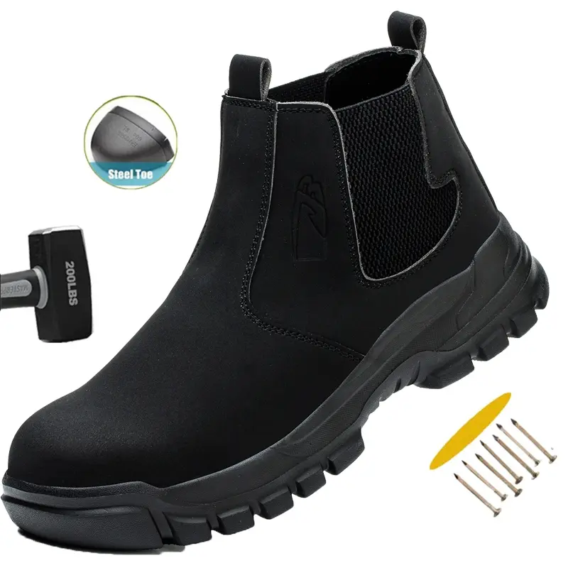 Safety Shoes Men Work Sneakers Indestructible Shoes Anti-smash Puncture-Proof Protective Shoes Steel Toe Construction Work Boots High quality texture Anti-slip Roofing Shoes Construction Work & Daily Wear