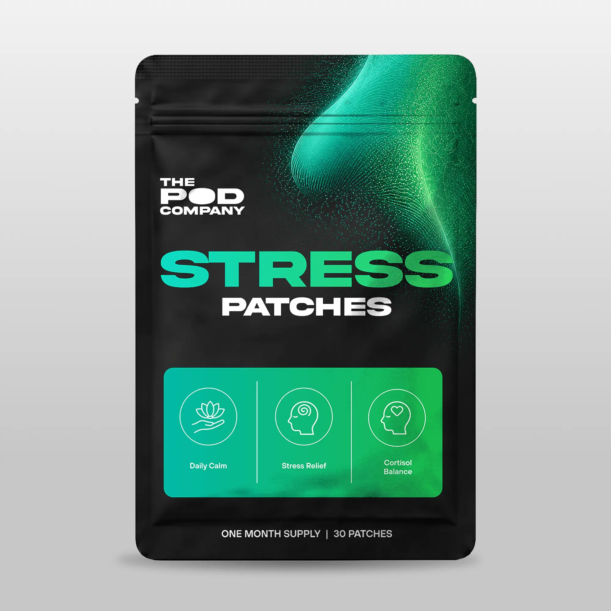 Pod Stress Patch – 30 Patches (1 Month Supply) – Everyday Calm Wearable Wellness Patch