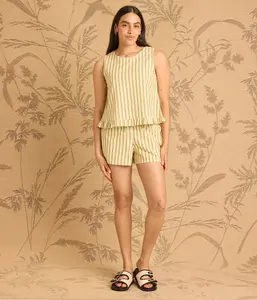 Lulu Top - Pearl/Lemon Lime