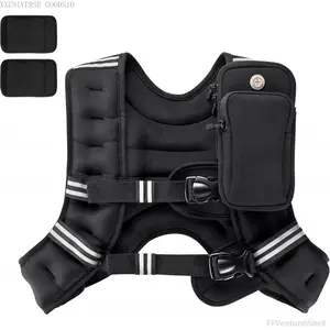 Weighted Vest,6lb/10lb/12lb/16lb/20lb/25lb/30lb Weight Vest with Reflective Stripe, Body Weight Vests Adjustable for Men, Women Workout, Strength Training, Running, Walking, Jogging FFVentureVibe8XXUNIVERSE GOODS10