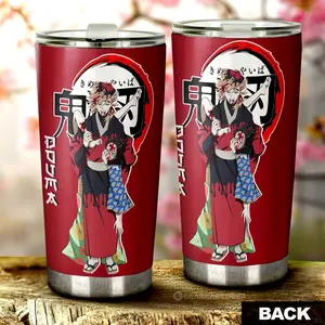 [SALE UP TO 39%] Douma Tumbler Cup Anime Demon Slayer, Stainless Steel 20oz Travel Mug for Otaku Fans, Double Wall Hot Cold Coffee Cup, Japanese Manga Villain Drinkware, Y2K Aesthetic Anime Gift for Collectors, Unisex Portable Water Bottle