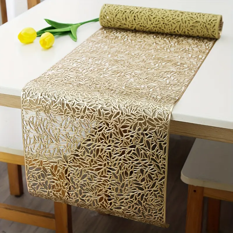 Golden Modern Minimalist Design Table Flag - 1pc Elegant Light Luxury Party Decoration for French Nordic European and American Style