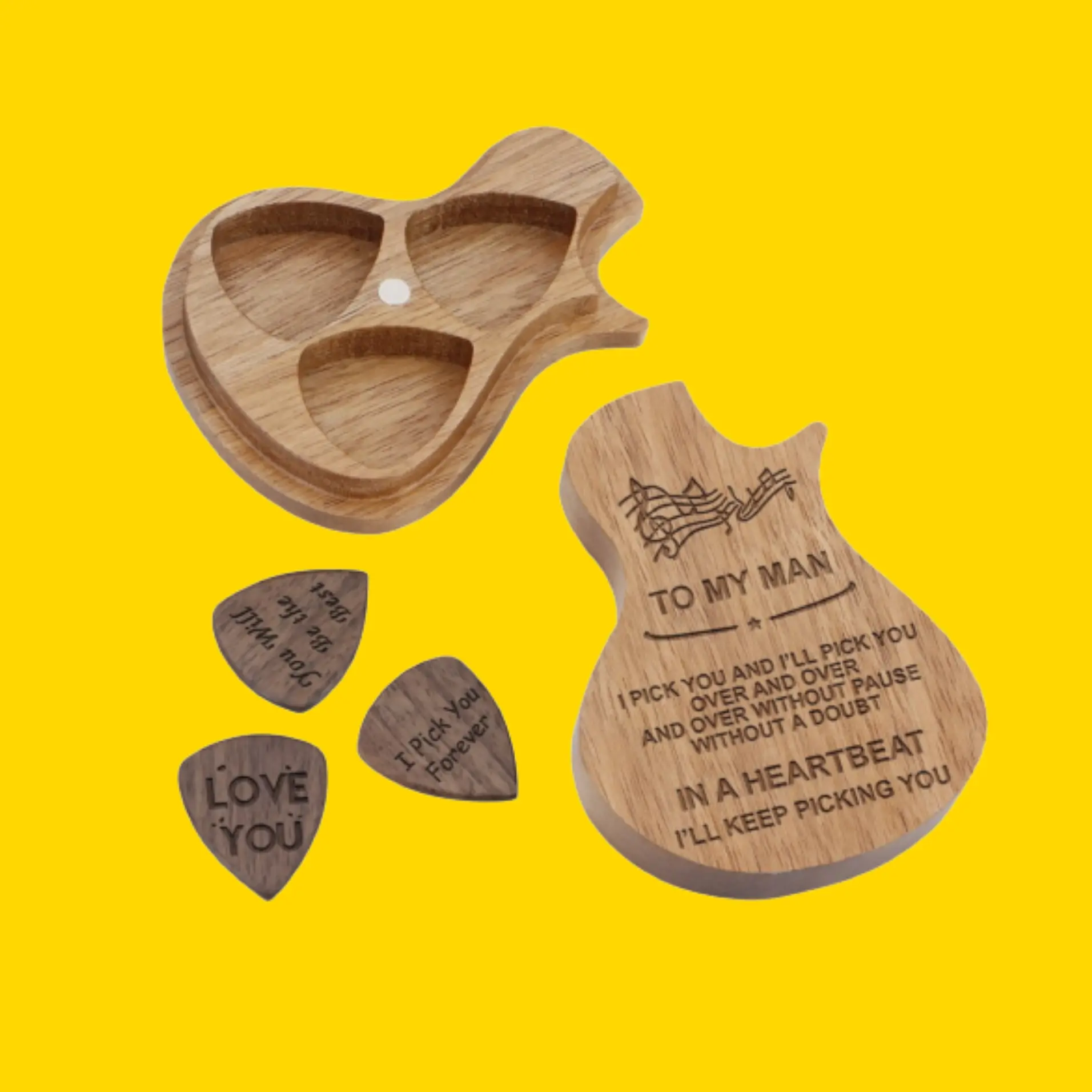 Guitar Shaped Pick Case