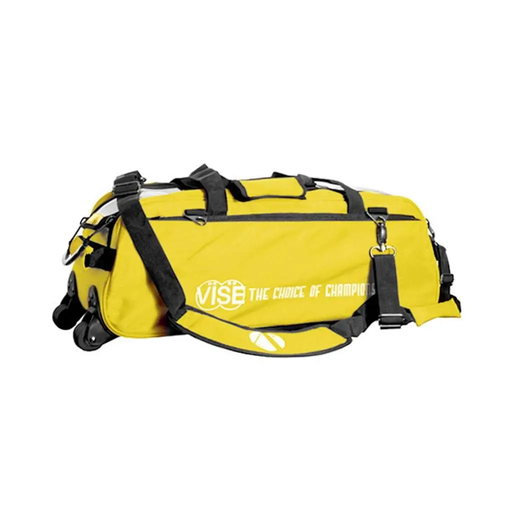 Vise Clear Top 3 Ball Tote Roller Bowling Bag- Yellow