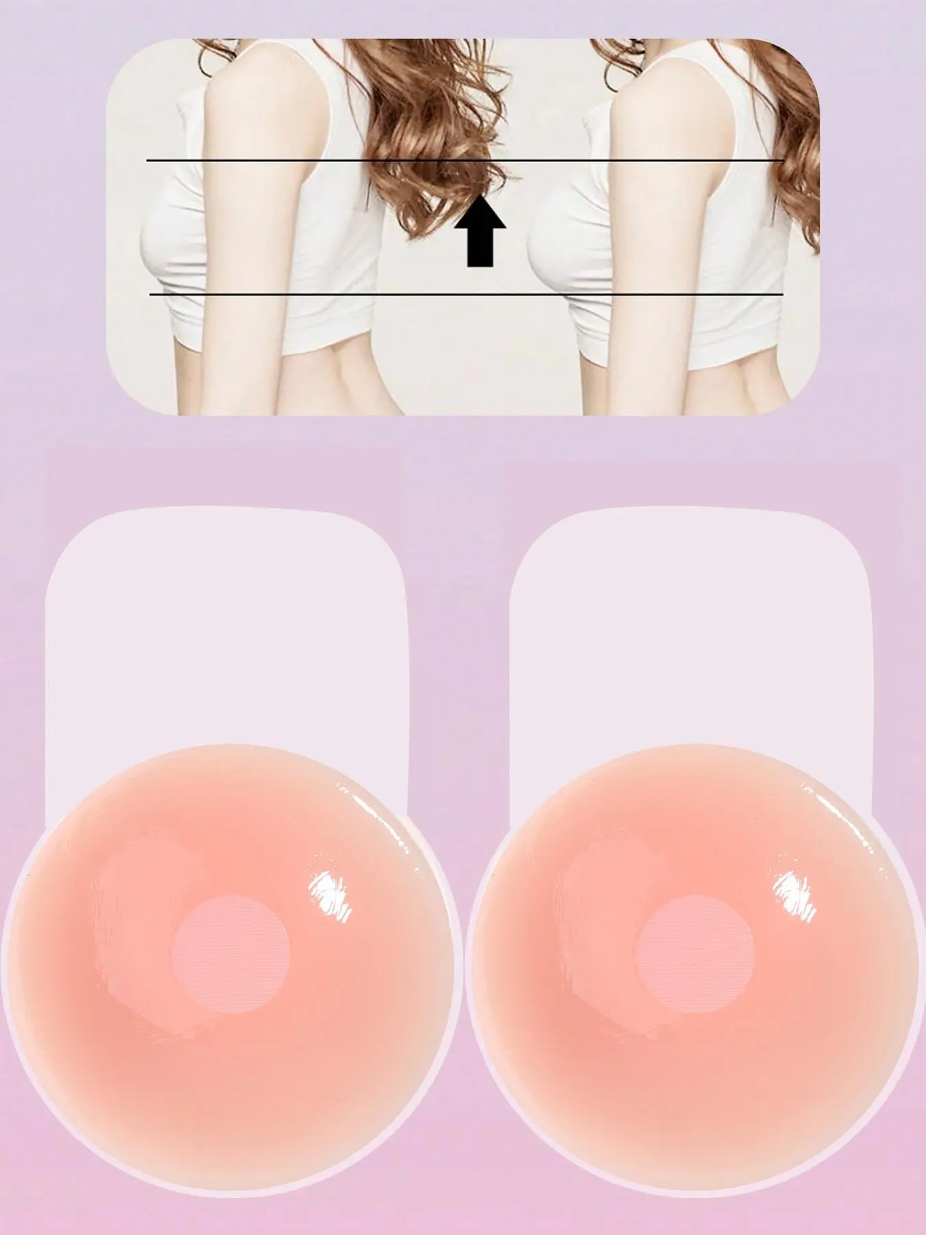 Reusable ultra-thin Nipple Covers, Sticky Cup Inserts, raise the breasts, prevent sagging, invisible and seamless breast pads, prevent bumps, prevent showing, suitable for dresses, formal wear, swimsuits, wedding gowns
