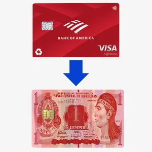 1 Lempira Honduras Credit Debit Card Skin Decal Sticker