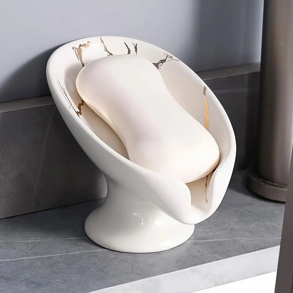 Creative Marble Pattern Soap Dish, Drain Soap Tray, Soap Dish Holder, Bathroom Accessories