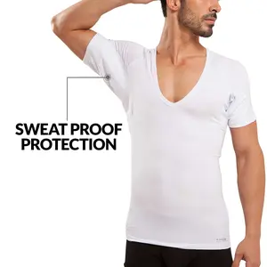 Deep V Micro Modal Sweat Proof Undershirt For Men